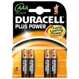 Duracell Pilas Alcalinas Plus Power LR03 AAA 1.5 V Pack-4