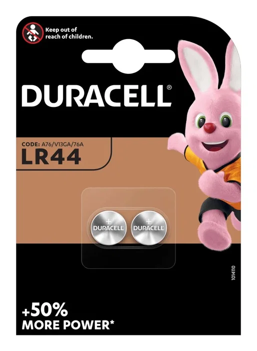 Duracell Pilas de Botón Alcalinas LR44, 1,5 V, 2 Unidades