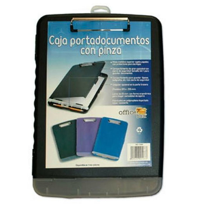 OFFICE BOX Soporte Caja Portadocumentos con Pinza Negro OFFICE BOX Soporte Caja Portadocumentos con Pinza Negro