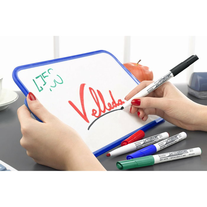 Bic Velleda 1741 Marcador para Pizarra Blanca Rojo (Set de 12) lifelines: [1,4 mm]