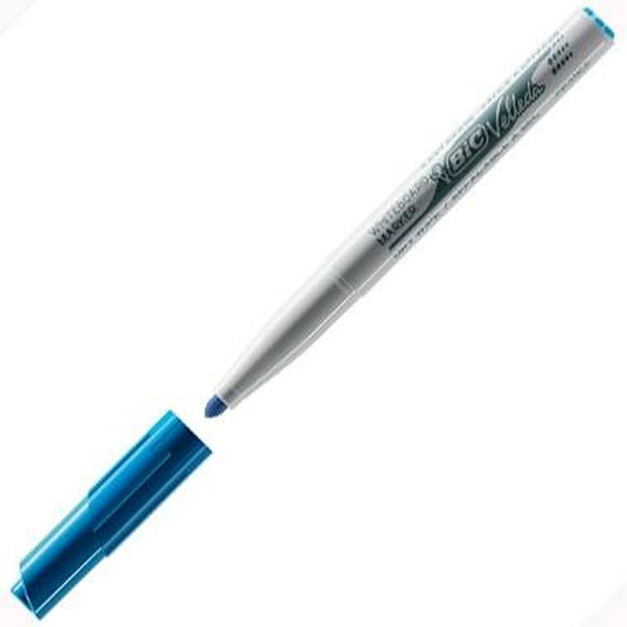Bic Velleda 1741 Marcador para Pizarra Blanca Punta Cónica Azul Bic Velleda 1741 Marcador para Pizarra Blanca Punta Cónica Azul