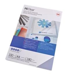 Gbc Tapas Encuadernación Hiclear A4 Pvc 180 Micras Cristal Transparente Pack 100 Unidades
