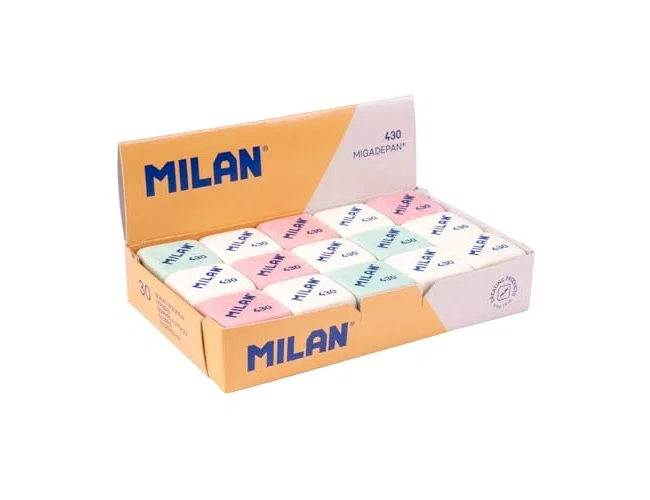 Milan Goma de borrar 430 miga de pan surtida, caja de 30 unidades