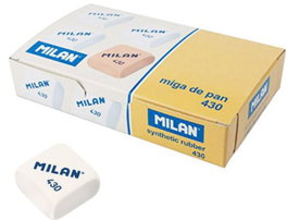 MILAN Goma de borrar 430 Miga de Pan, Colores Surtidos, Pack de 30 unidades