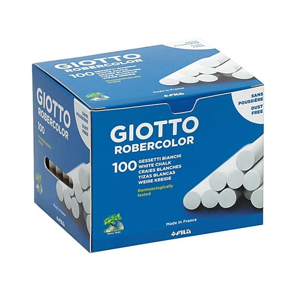 Giotto Tizas Robercolor Blancas Antipolvo Caja de 100 Unidades Giotto Tizas Robercolor Blancas Antipolvo Caja de 100 Unidades