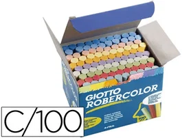 Robercolor Tiza Antipolvo Caja 100 Unidades Colores Surtidos para Pizarras