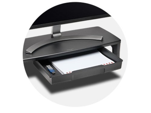 Soporte Monitor Kensington Smartfit Con Cajon Negro Soporte Monitor Kensington Smartfit Con Cajon Negro