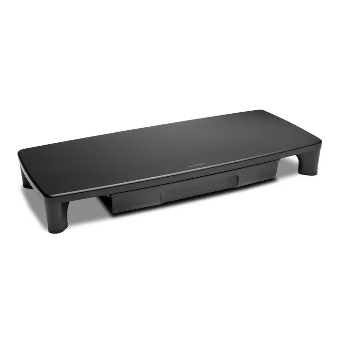 Kensington SmartFit Soporte Elevador de Monitor con Cajón de Almacenamiento A4, Altura Ajustable 3 Posiciones, Plataforma Universal para Monitores/iMac/PC hasta 30" y 15 kg, Negro