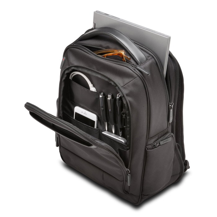 Kensington Contour 2.0 Executive Mochila Portátil Ergonómica para Portátil hasta 35.6 cm (14") Negro con Compartimento Seguro RFID y Resistente al Agua