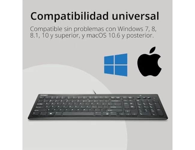 Kensington Advance Fit Teclado Slim USB Español Negro