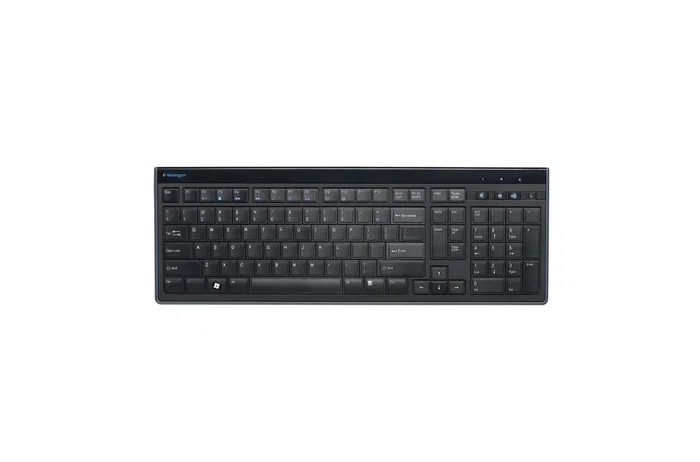 Kensington Teclado Office Slim Advance Fit USB QWERTY Español Negro - Teclas Multimedia, Soporte Inclinación, Plug & Play, 190 cm Cable