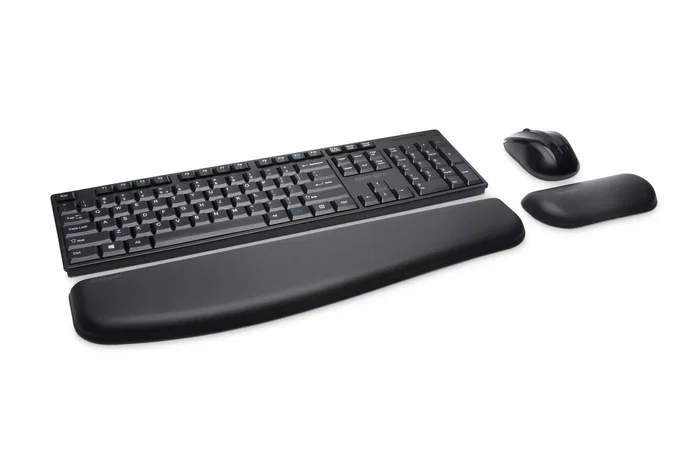 Kensington - Conjunto Teclado y Ratón Inalámbrico Pro Fit Español, QWERTY Negro Completo, Perfil Bajo, A Prueba de Líquidos, 2.4 GHz, Ratón Ambidiestro 1200 DPI