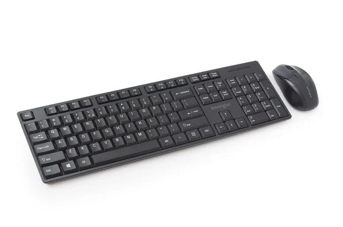 Kensington - Conjunto Teclado y Ratón Inalámbrico Pro Fit Español, QWERTY Negro Completo, Perfil Bajo, A Prueba de Líquidos, 2.4 GHz, Ratón Ambidiestro 1200 DPI