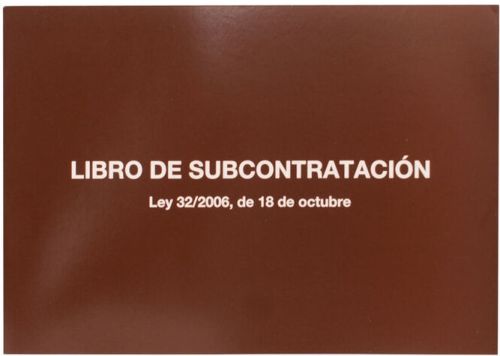 MIQUELRIUS Libro de Subcontratación DIN A4 Apaisado Castellano