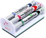 Pentel Set de 4 Rotuladores Maxifló Surtidos con Borrador Magnético