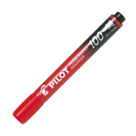 Pilot SCA-100 Marcador permanente rojo punta cónica 1 mm