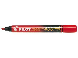 Marcador Permanente Pilot Marker Sca-400 Biselado 4,0 Mm Rojo (Set de 12)