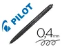Pilot Boligrafo Super Grip G Negro Retractil Sujecion de Caucho Tinta Base de Aceite 1 mm 0.4 mm