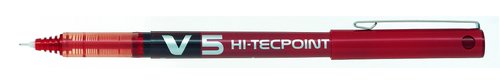 Pilot Rotulador V5 punta aguja trazo 0,3mm rojo