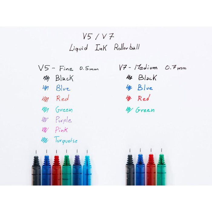 Pilot V7 Red (BX-V7-R) (BXV7R) - Bolígrafo de Tinta Líquida de Alta Calidad - Azul - Paquete de 1 unidad