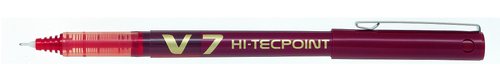 Pilot Roller Tinta Líquida V7 Hi-Tecpoint Rojo - Bolígrafo de Tinta Líquida con Punta de Aguja 0.7mm y Visor de Tinta Pilot Roller Tinta Líquida V7 Hi-Tecpoint Rojo - Bolígrafo de Tinta Líquida con Punta de Aguja 0.7mm y Visor de Tinta