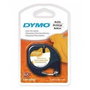 Dymo Cinta para Ropa LetraTag Negro sobre Blanco 12 mm x 2 m