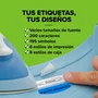 Dymo Cinta LetraTag para Ropa Negro sobre Blanco 12mm x 2m