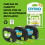 Dymo Cinta LetraTag para Ropa Negro sobre Blanco 12mm x 2m