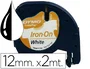 Dymo Cinta para Ropa LetraTag Negro sobre Blanco 12 mm x 2 m