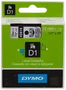 Dymo Cinta D1 Negro sobre Transparente 12mm x 7m