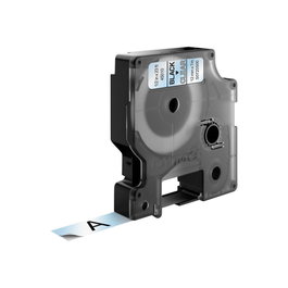 Dymo Cinta D1 12mm x 7m Negro sobre transparente