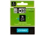 Dymo Cinta D1 Negro sobre Transparente 12mm x 7m