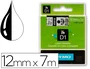 Dymo Cinta D1 Negro sobre Transparente 12mm x 7m