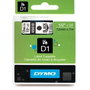 Dymo Cinta D1 Negro sobre Transparente 12mm x 7m