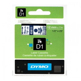 Dymo Cinta Rotuladora D1 12mm x 7m Azul sobre Transparente