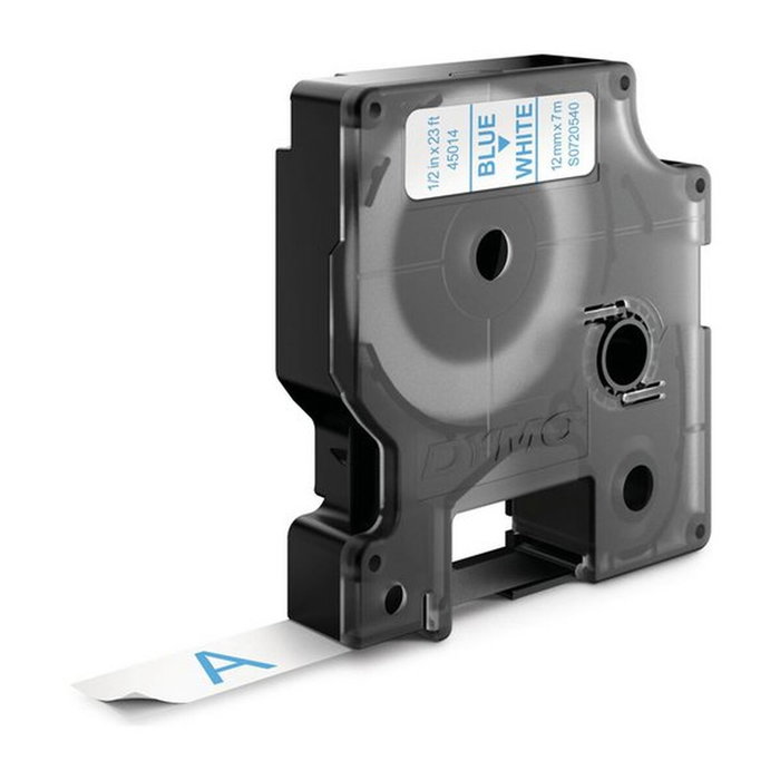 Dymo cinta de transferencia termica d1 45011. azul sobre transparente de 12mmx7m . poliester autoadhesiva