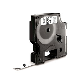 DYMO Cinta LM D1 12mmx7m Negro/blanco