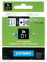 Dymo Cinta D1 Negro sobre blanco 12mm x 7m