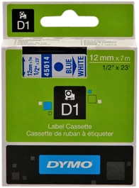 Dymo Cinta D1 12 mm x 7 m Azul sobre blanco