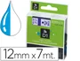 Dymo Cinta D1 12 mm x 7 m Azul sobre Blanco