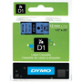 Dymo Cinta D1 12mm x 7m Negro sobre Azul