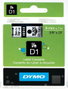 Dymo D1 Cinta de Etiquetas 9mm x 7m Negro sobre Transparente