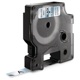 Dymo D1 Standard Cinta de Etiquetado 9mm x 7m Negro sobre Transparente