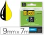 Dymo D1 Cinta de Etiquetas de 9 mm x 7 m Negro sobre Amarillo
