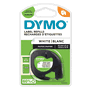 Dymo Cinta LetraTag 91200 Negro sobre Blanco 12mm x 4m de Papel