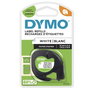 Dymo Cinta LetraTag 12mm x 4m Negro sobre Blanco