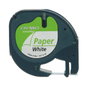 Dymo Cinta LetraTag 91200 Negro sobre Blanco 12mm x 4m de Papel