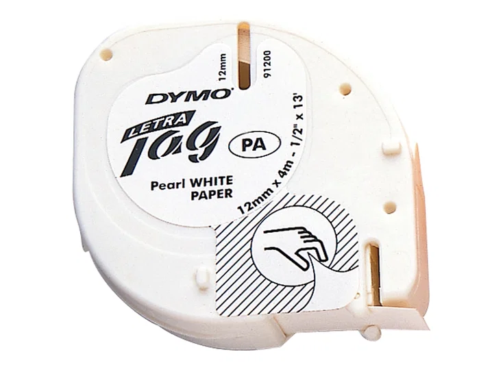 Dymo Cinta LetraTag 91200 Negro sobre Blanco 12mm x 4m de Papel Dymo Cinta LetraTag 91200 Negro sobre Blanco 12mm x 4m de Papel