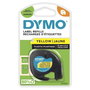 Dymo Cinta LetraTag 91202 Negro sobre Amarillo 12mm x 4m