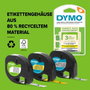 Dymo Cinta LetraTag 91202 Negro sobre Amarillo 12mm x 4m